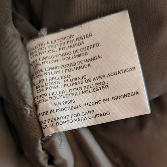 Vintage Members Only Jacket Men's Down Filled Puffer Jacket Tan Size Large - Picture 12 of 13